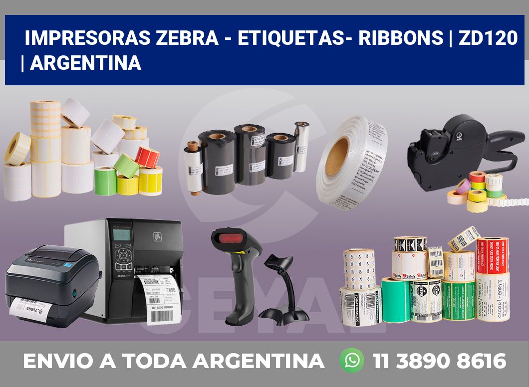 Impresoras Zebra - Etiquetas- Ribbons | ZD120 | Argentina