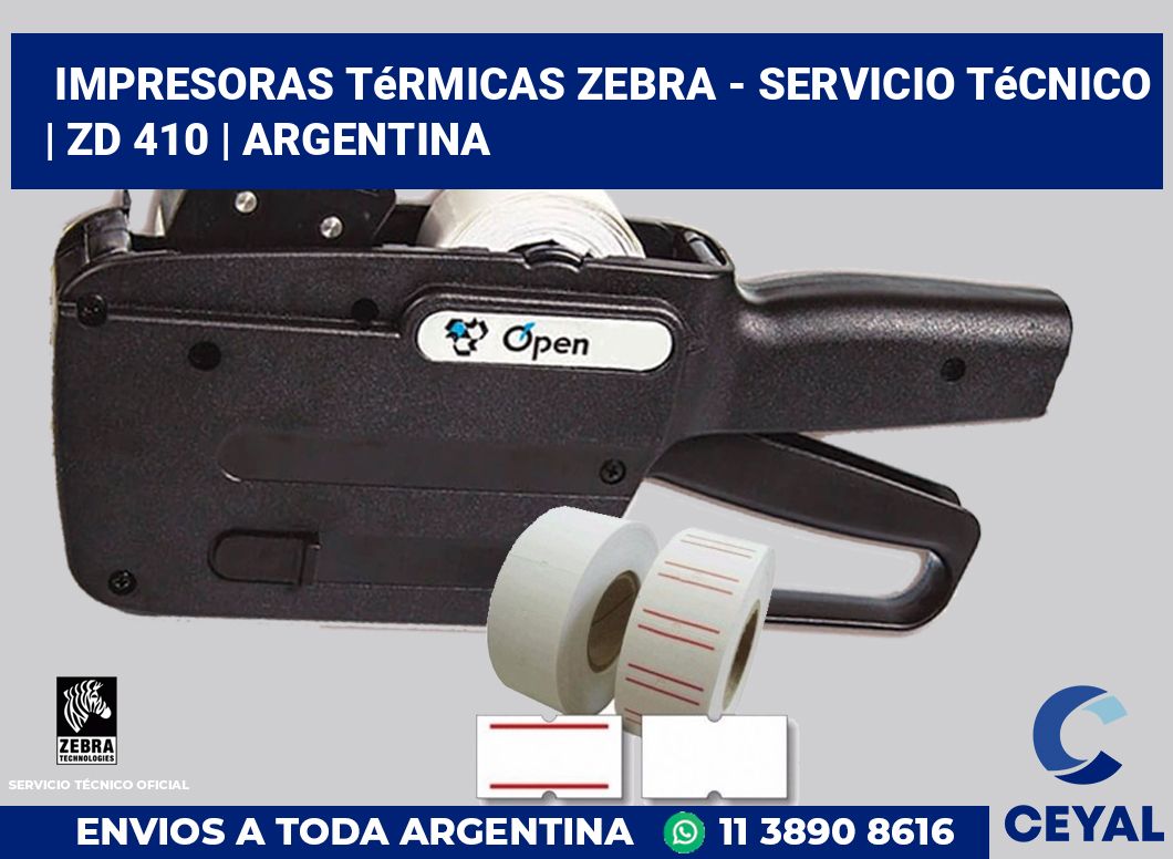 Impresoras térmicas Zebra - servicio técnico | ZD 410 | Argentina