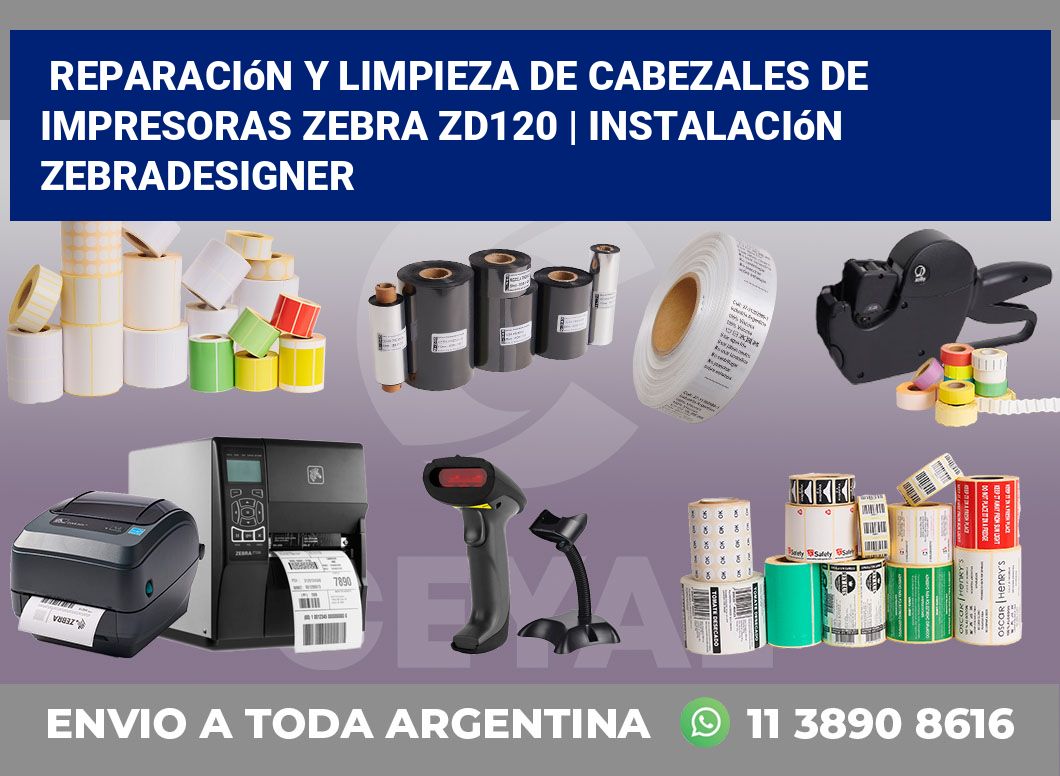 Reparación y limpieza de cabezales de impresoras Zebra ZD120 | Instalación ZebraDesigner