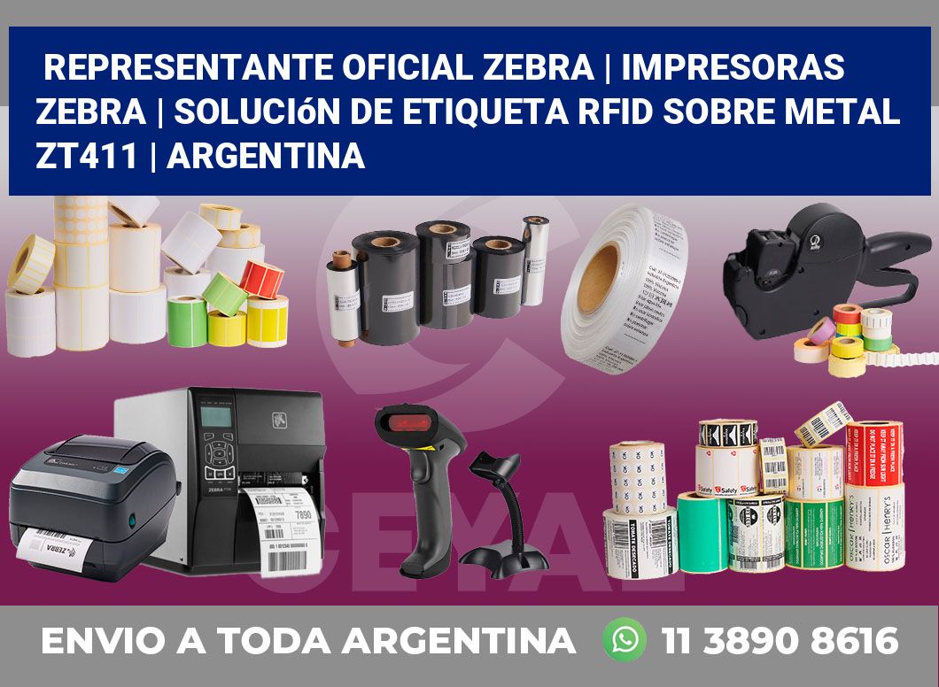 Representante oficial Zebra | Impresoras Zebra | Solución De Etiqueta RFID Sobre Metal ZT411 | Argentina