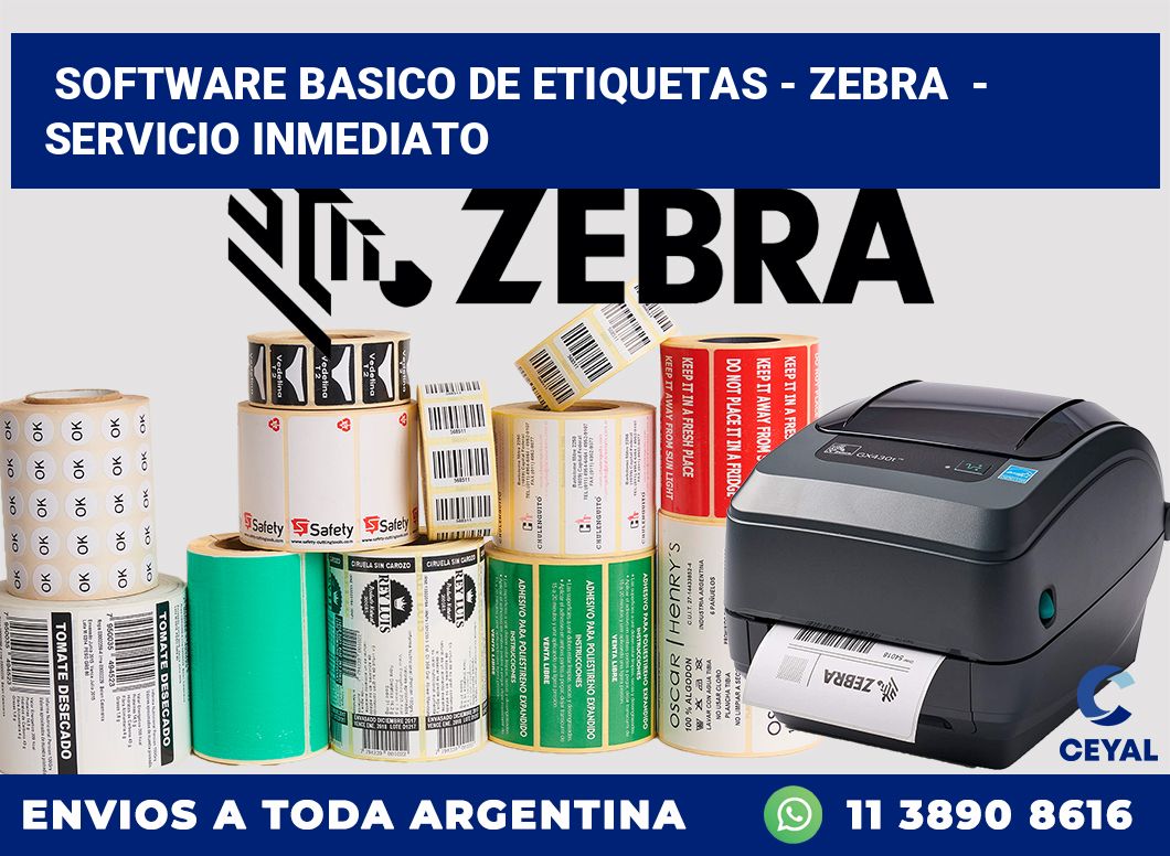 Software basico de etiquetas – Zebra  – Servicio inmediato