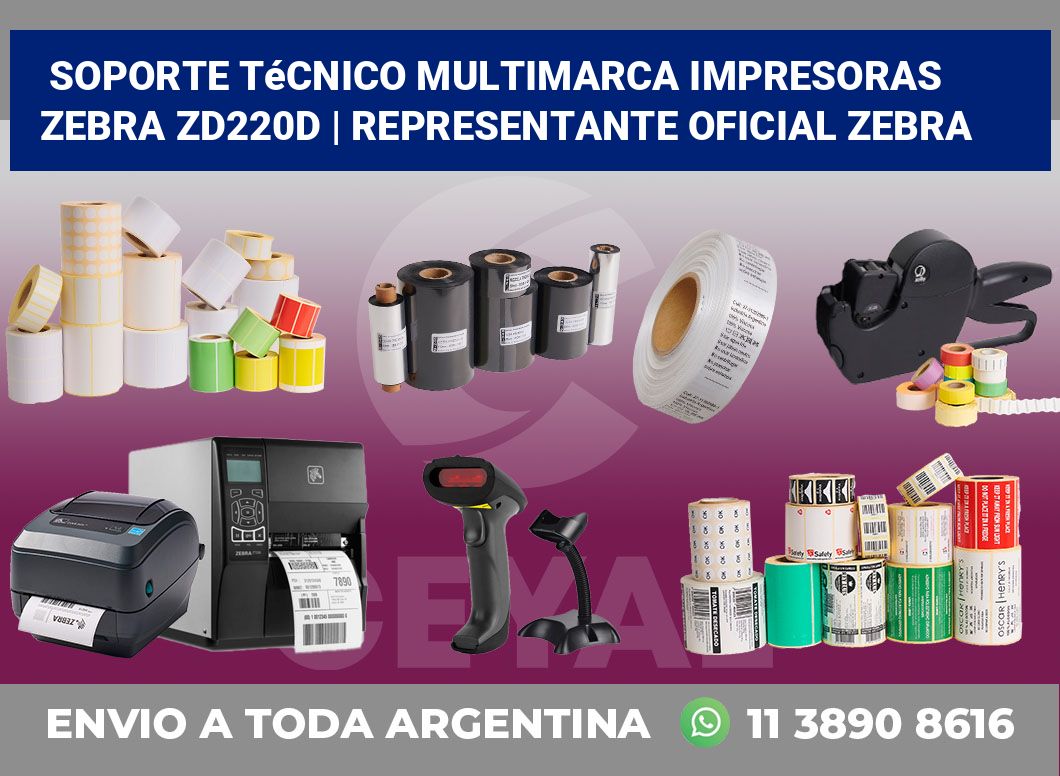 Soporte técnico multimarca impresoras Zebra ZD220d | Representante oficial Zebra