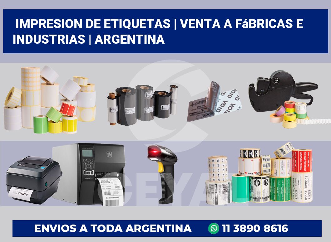 impresion de etiquetas | Venta a fábricas e industrias | Argentina