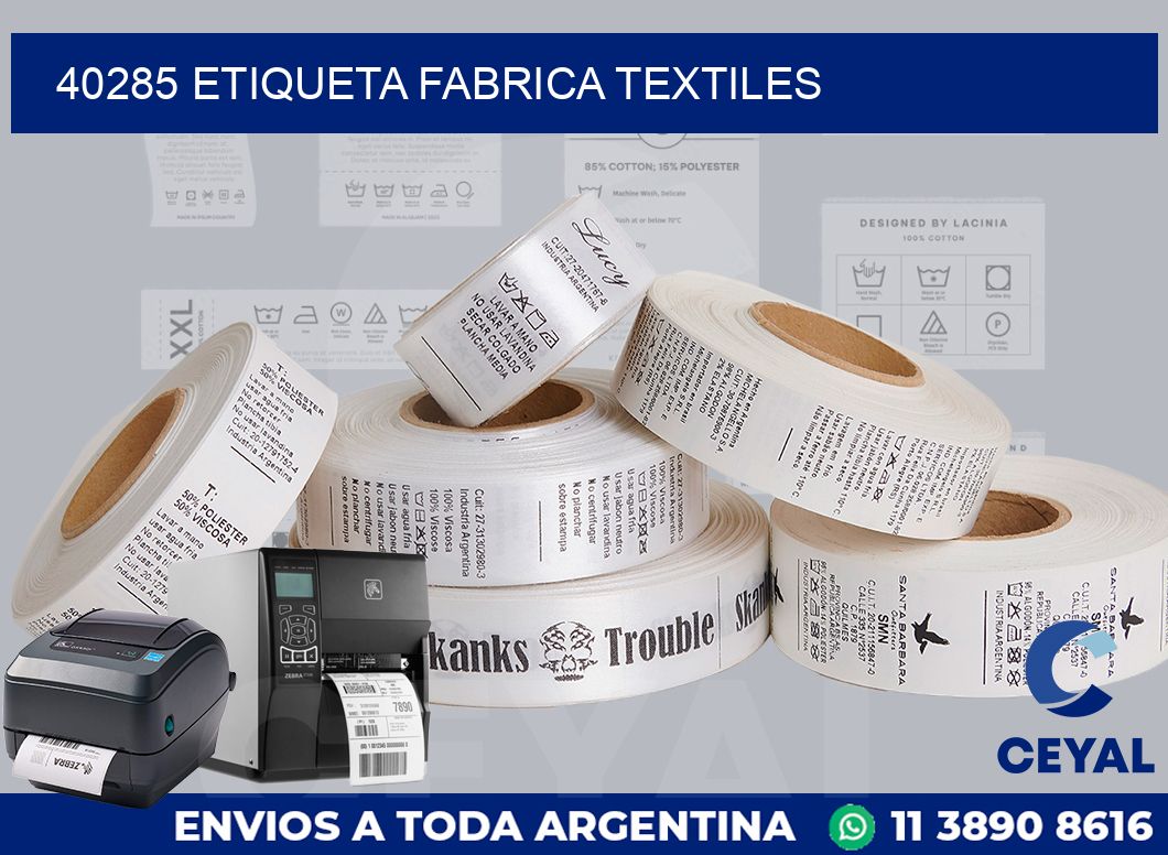 40285 etiqueta fabrica textiles