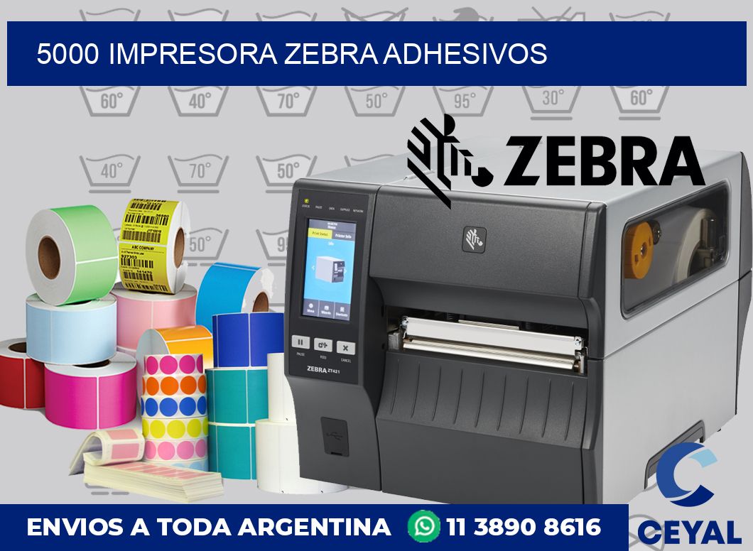 5000 Impresora Zebra adhesivos