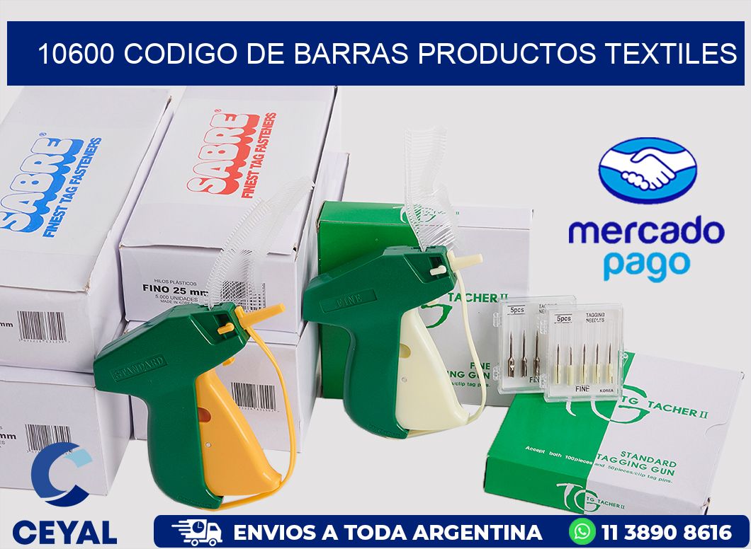 10600 CODIGO DE BARRAS PRODUCTOS TEXTILES