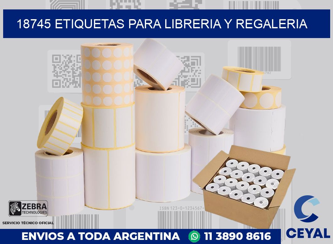 18745 ETIQUETAS PARA LIBRERIA Y REGALERIA