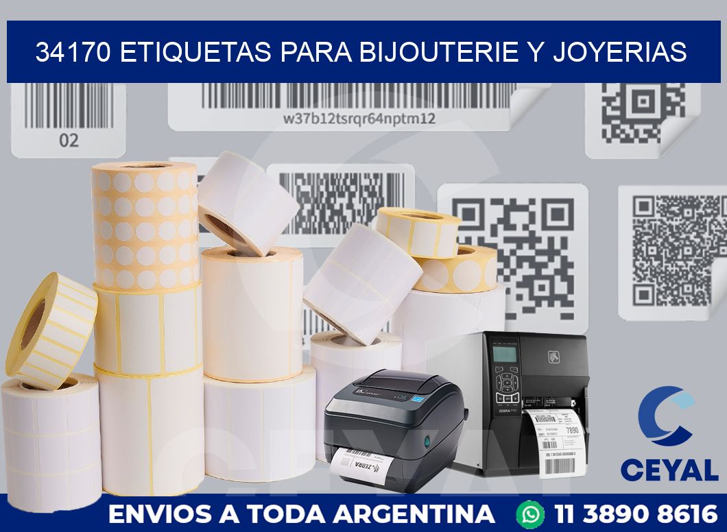 34170 ETIQUETAS PARA BIJOUTERIE Y JOYERIAS