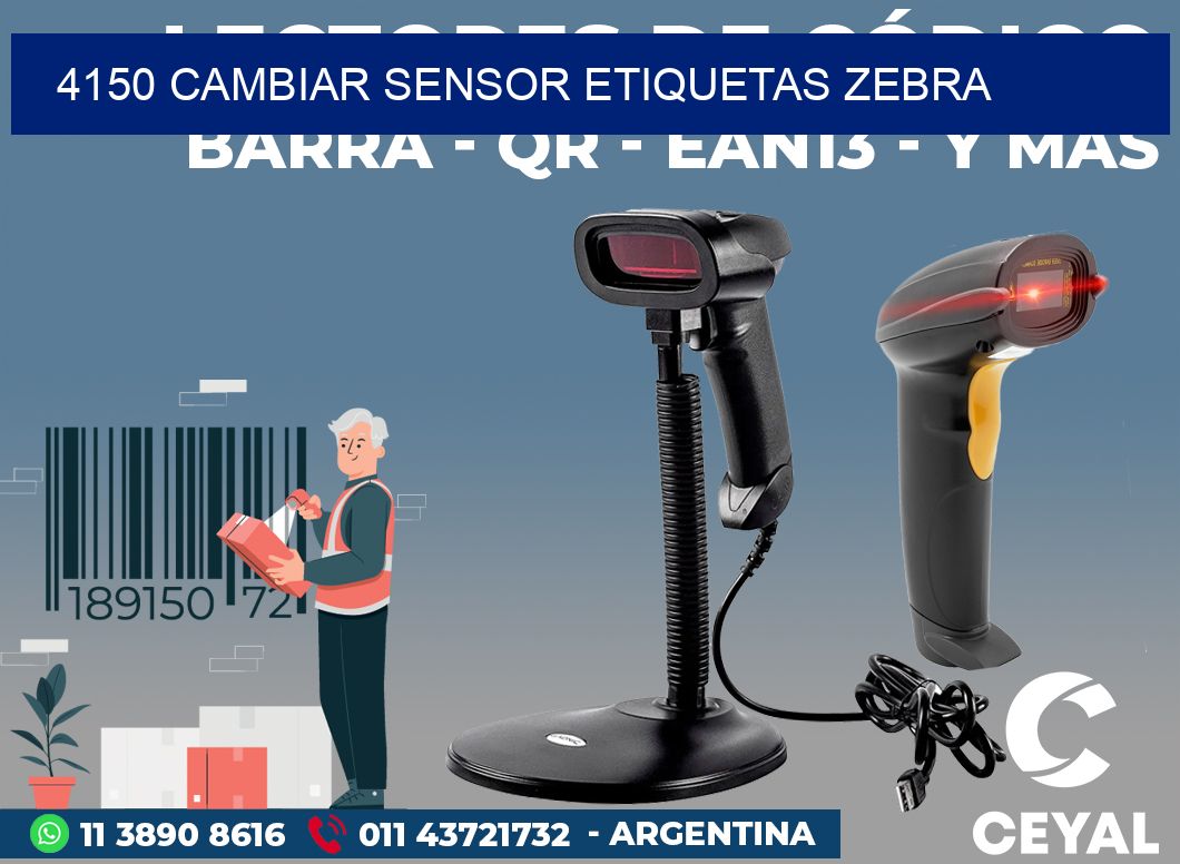 4150 CAMBIAR SENSOR ETIQUETAS ZEBRA