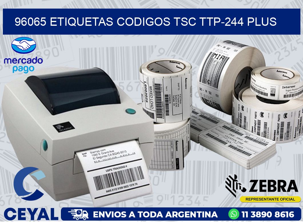 96065 ETIQUETAS CODIGOS TSC TTP-244 PLUS