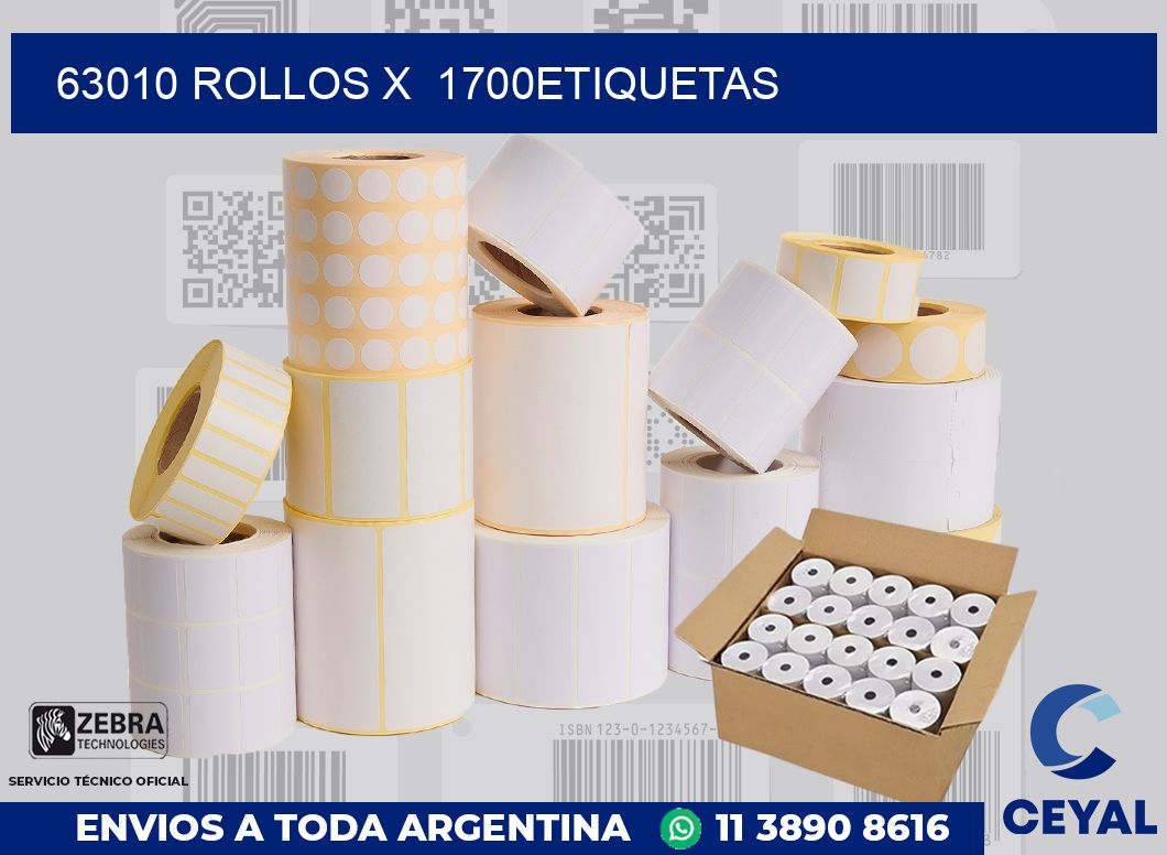 63010 Rollos x  1700etiquetas