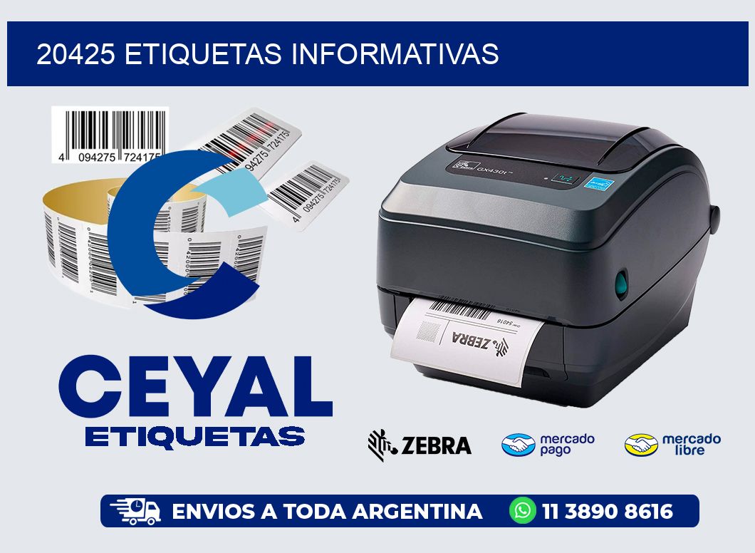 20425 etiquetas informativas