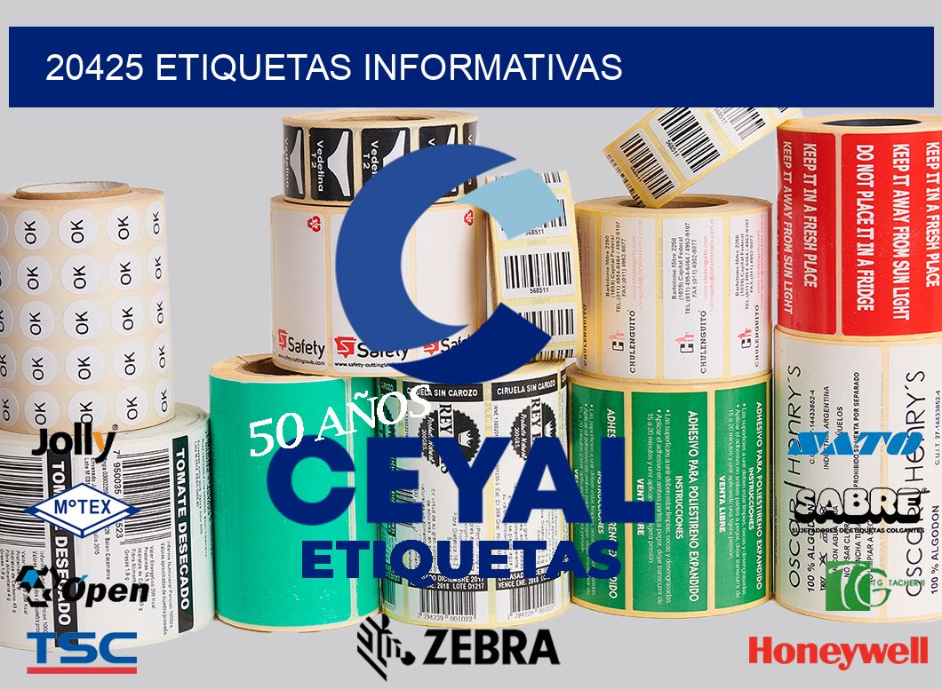 20425 etiquetas informativas