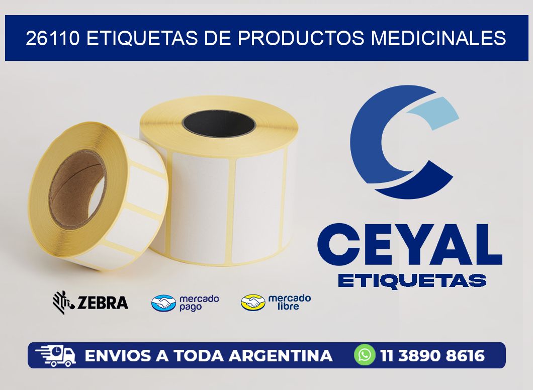 26110 etiquetas de productos medicinales