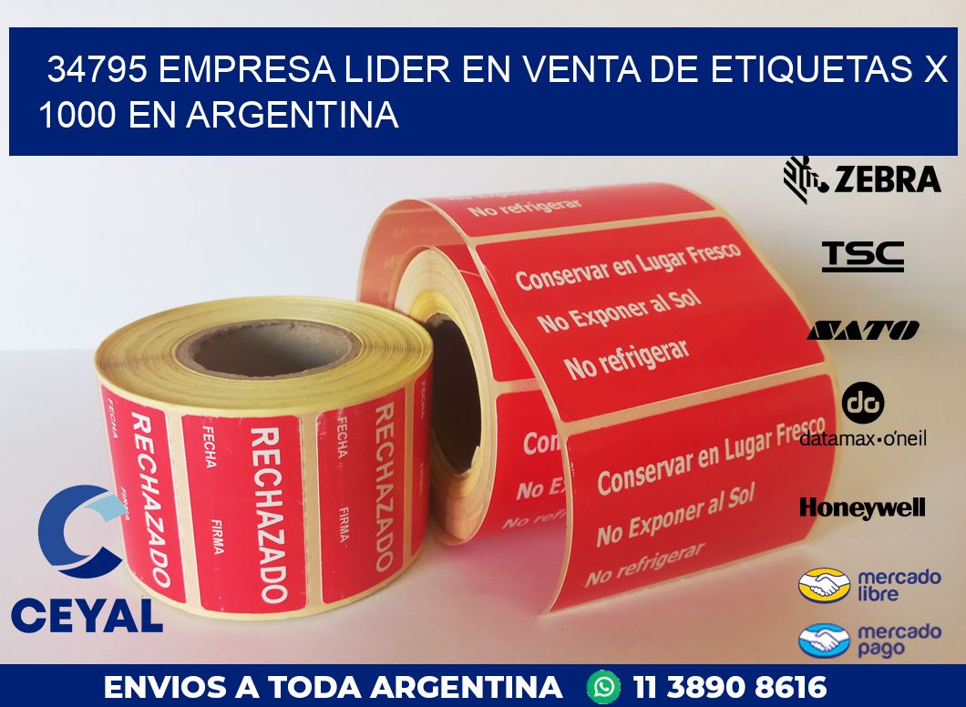 34795 EMPRESA LIDER EN VENTA DE ETIQUETAS X 1000 EN ARGENTINA