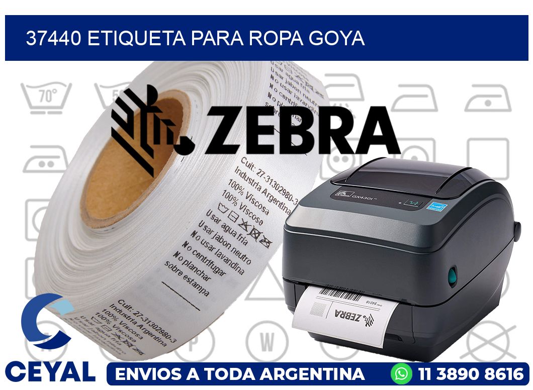 37440 ETIQUETA PARA ROPA GOYA