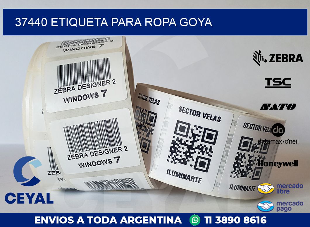 37440 ETIQUETA PARA ROPA GOYA