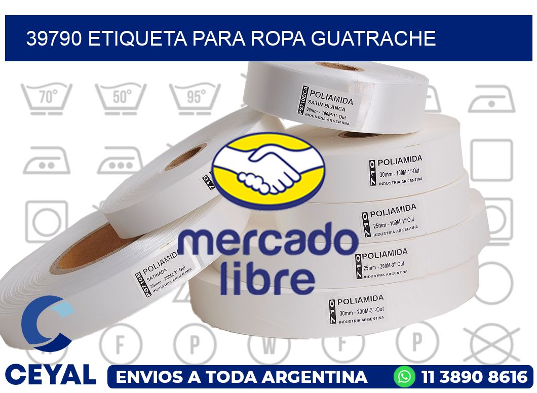 39790 ETIQUETA PARA ROPA GUATRACHE