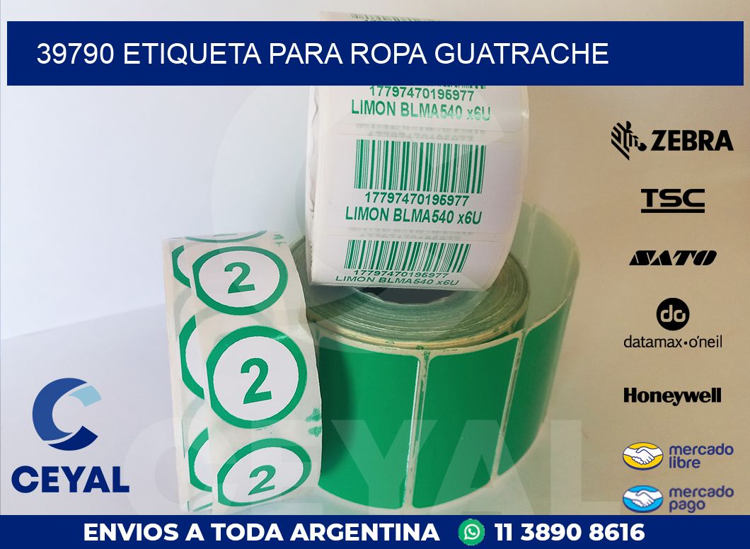 39790 ETIQUETA PARA ROPA GUATRACHE