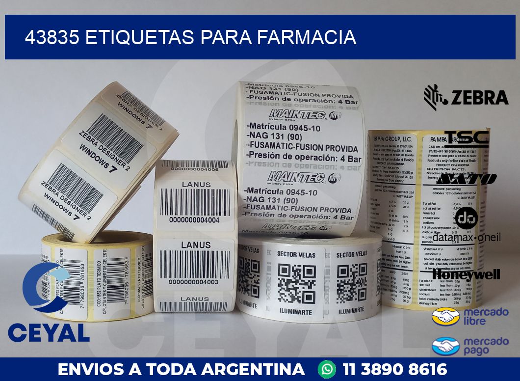 43835 ETIQUETAS PARA FARMACIA