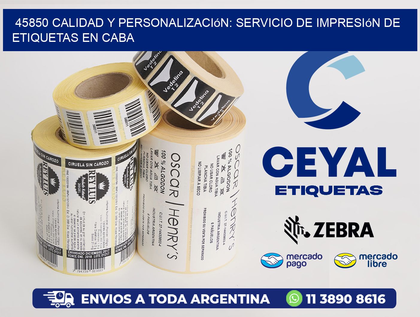 45850 Calidad y Personalización: Servicio de Impresión de Etiquetas en CABA