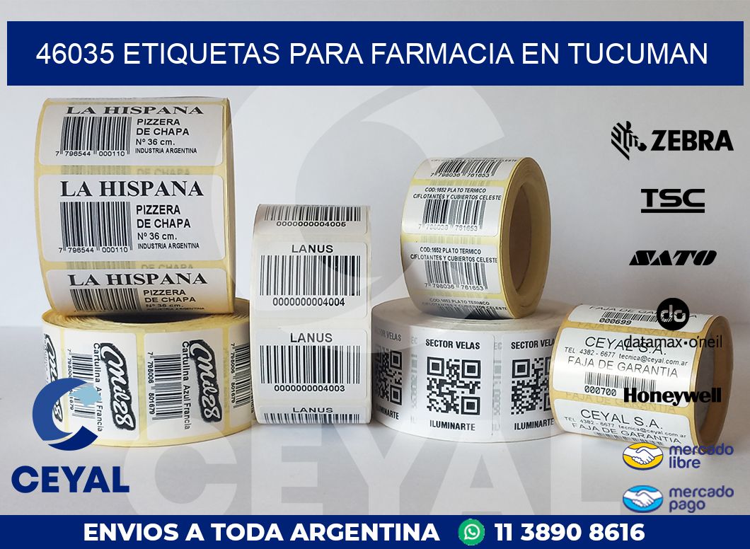 46035 ETIQUETAS PARA FARMACIA EN TUCUMAN