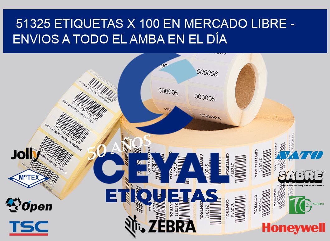 51325 ETIQUETAS X 100 EN MERCADO LIBRE - ENVIOS A TODO EL AMBA EN EL DÍA