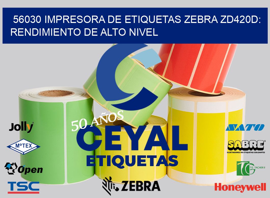 56030 Impresora de Etiquetas Zebra ZD420D: Rendimiento de Alto Nivel