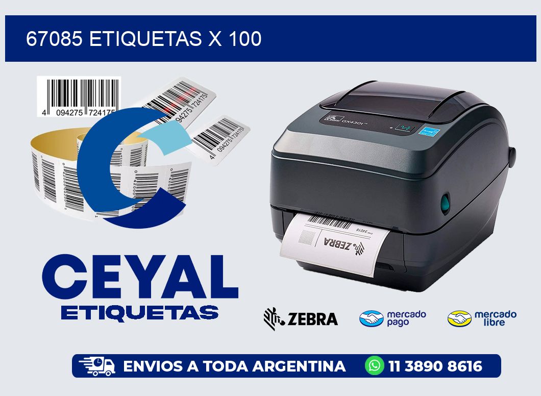 67085 ETIQUETAS X 100