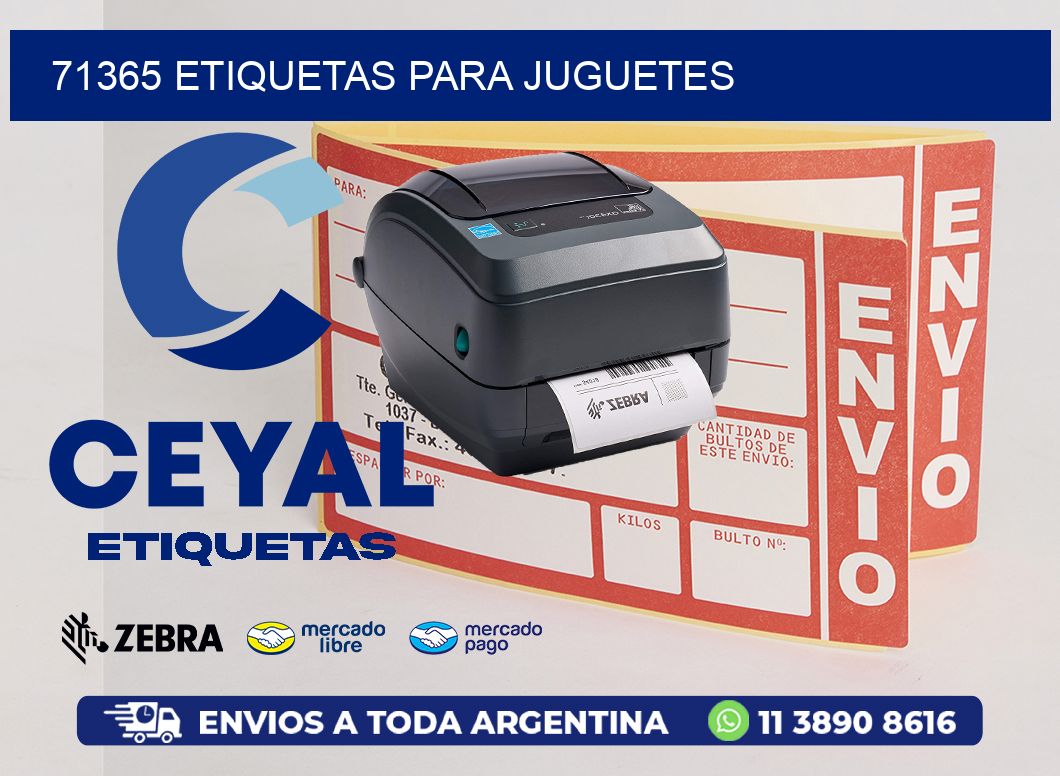 71365 etiquetas para juguetes