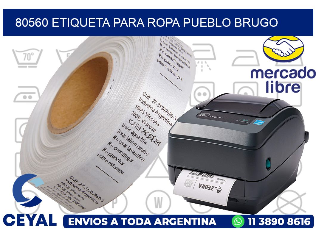 80560 ETIQUETA PARA ROPA PUEBLO BRUGO