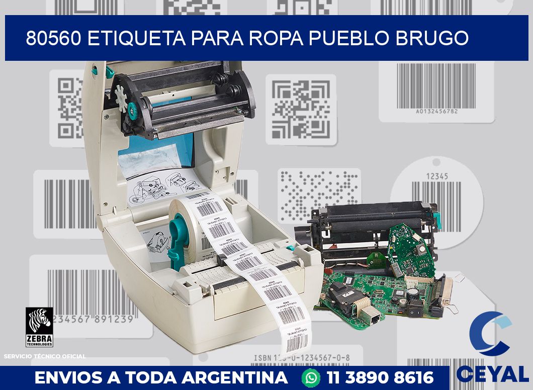 80560 ETIQUETA PARA ROPA PUEBLO BRUGO