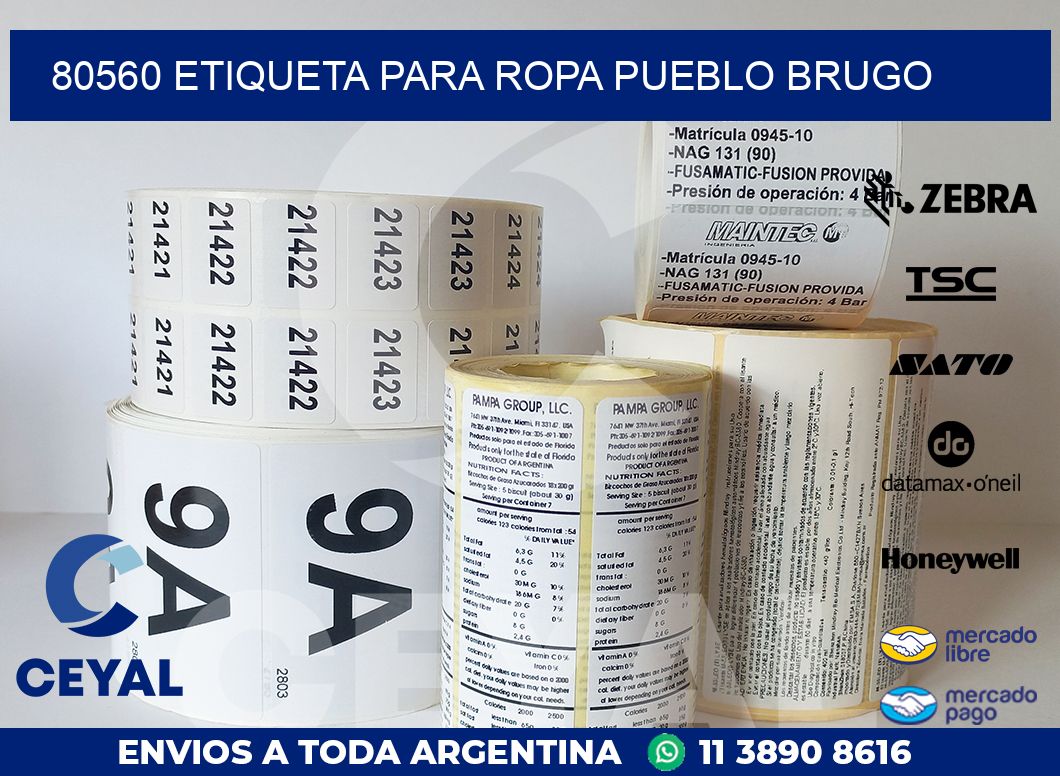 80560 ETIQUETA PARA ROPA PUEBLO BRUGO