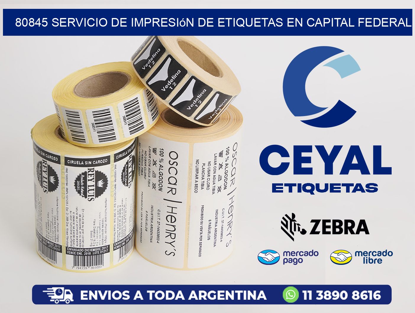 80845 Servicio de Impresión de Etiquetas en Capital Federal