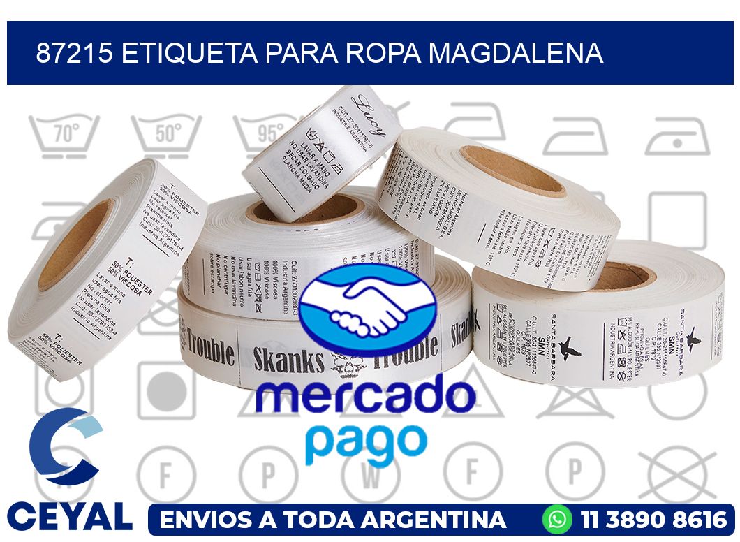 87215 ETIQUETA PARA ROPA MAGDALENA