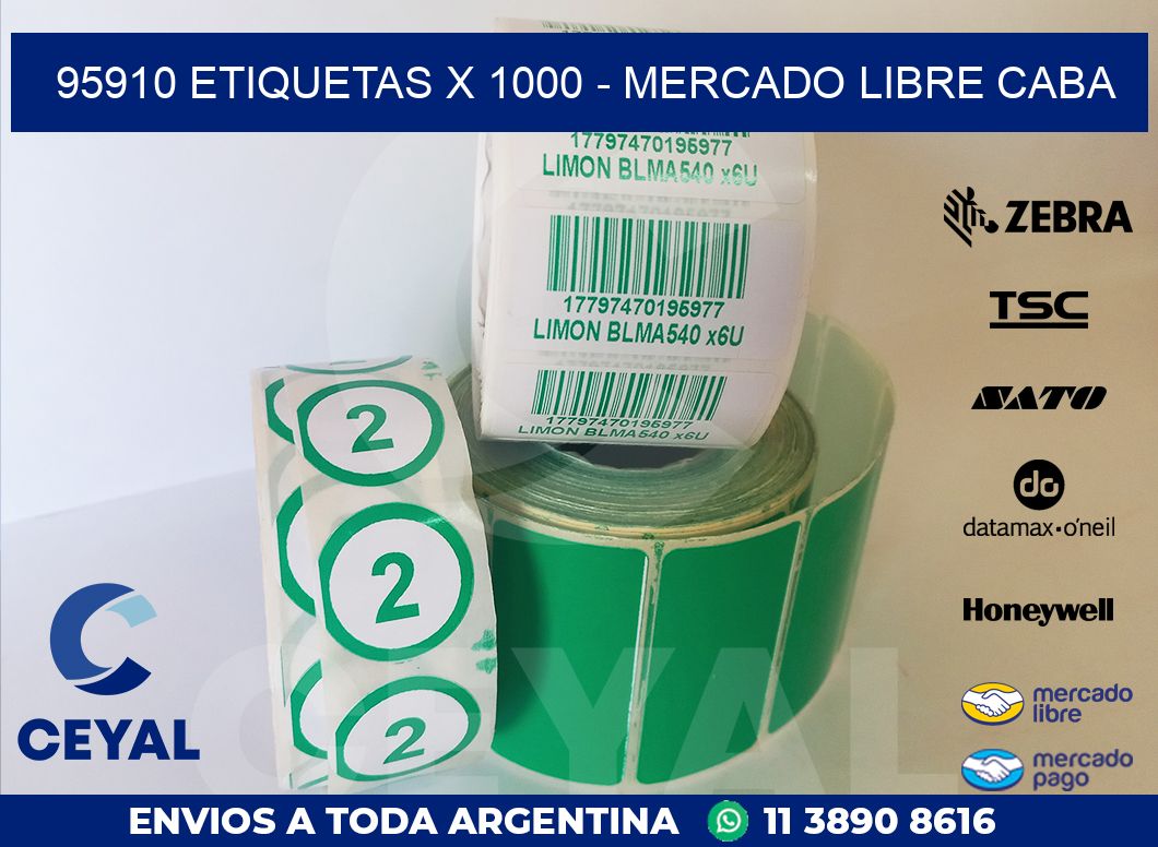 95910 ETIQUETAS X 1000 - MERCADO LIBRE CABA