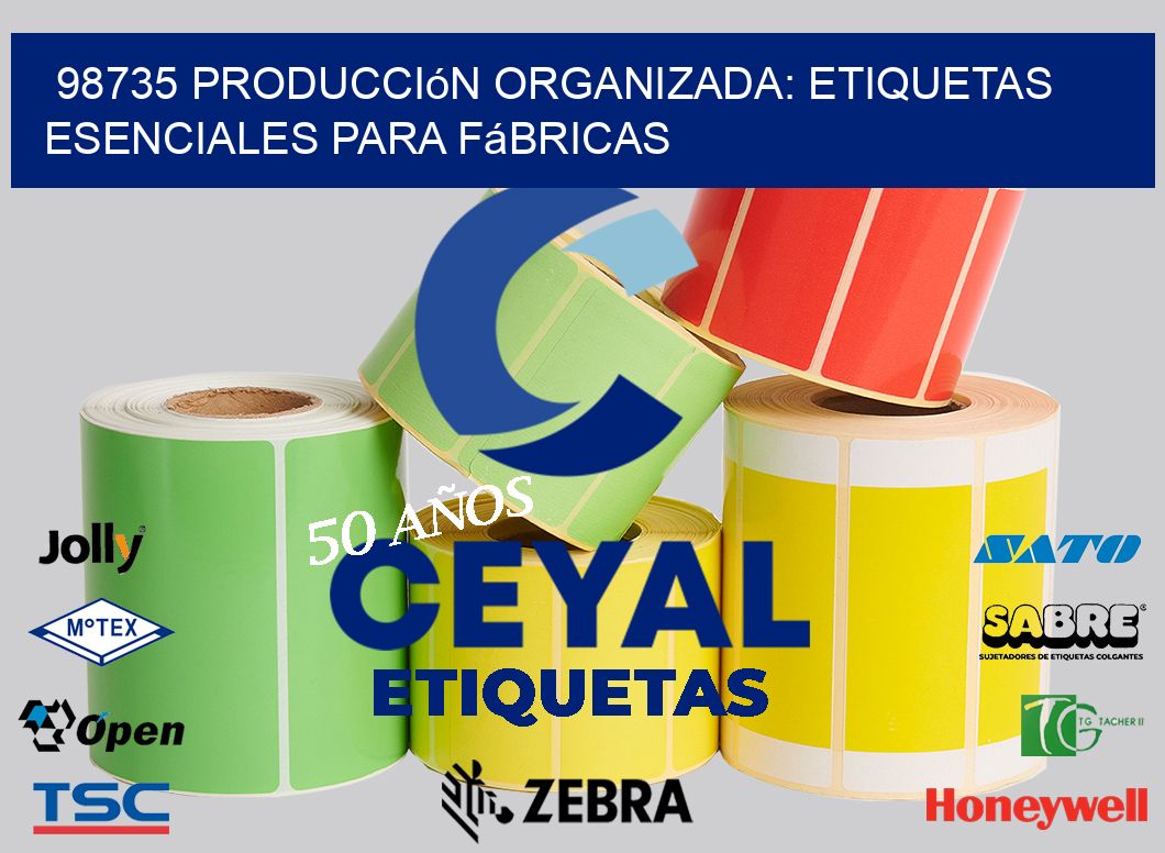 98735 Producción Organizada: Etiquetas Esenciales para Fábricas