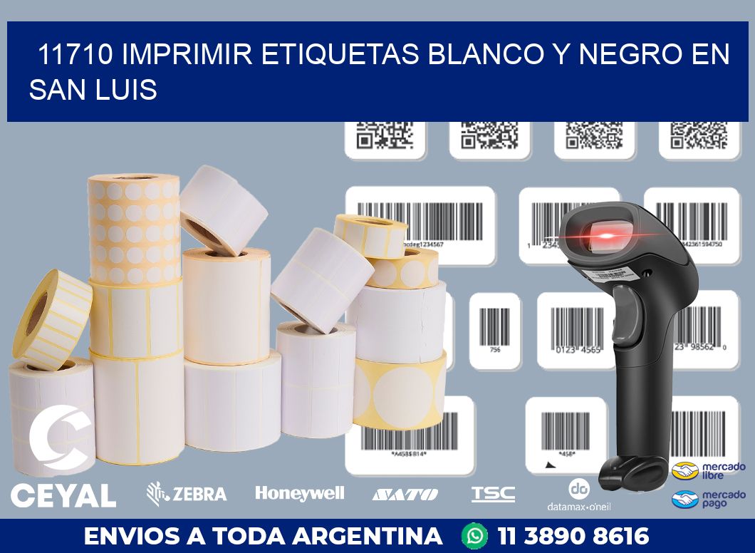 11710 IMPRIMIR ETIQUETAS BLANCO Y NEGRO EN SAN LUIS