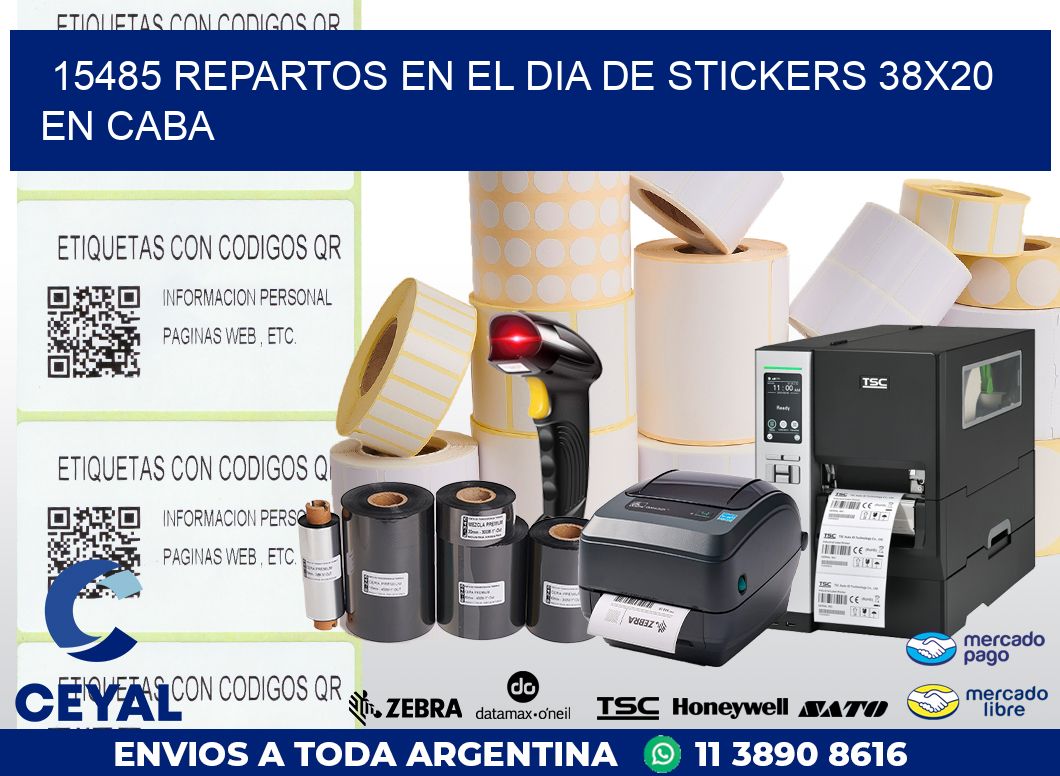 15485 REPARTOS EN EL DIA DE STICKERS 38X20 EN CABA