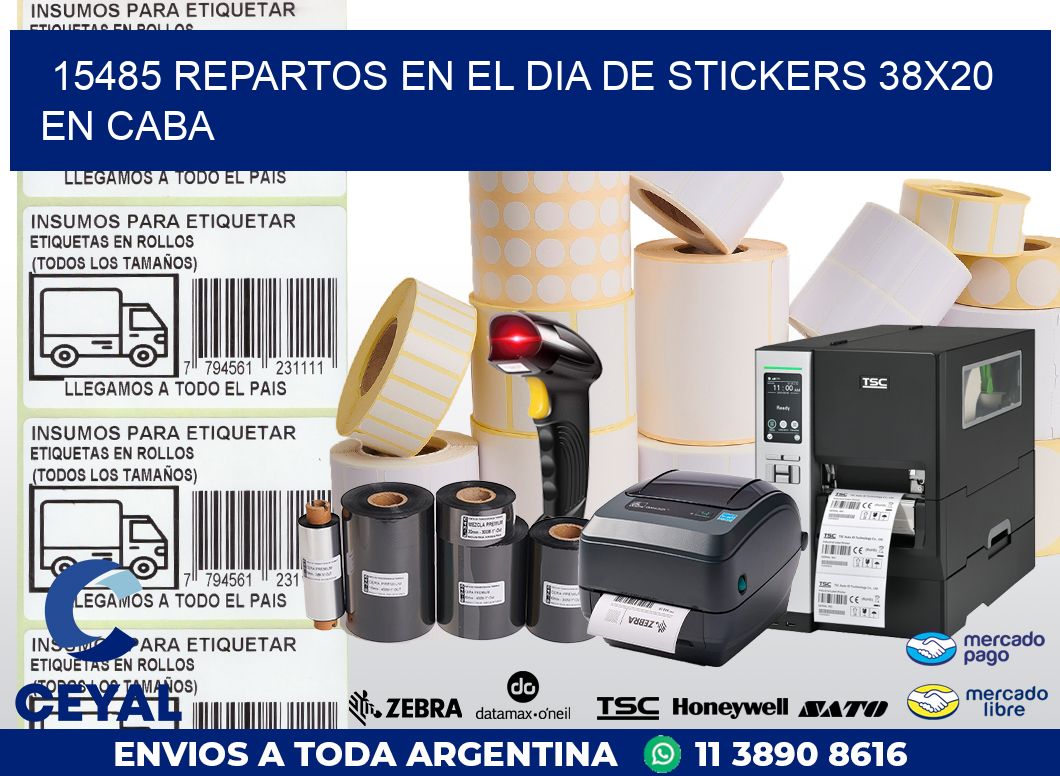 15485 REPARTOS EN EL DIA DE STICKERS 38X20 EN CABA