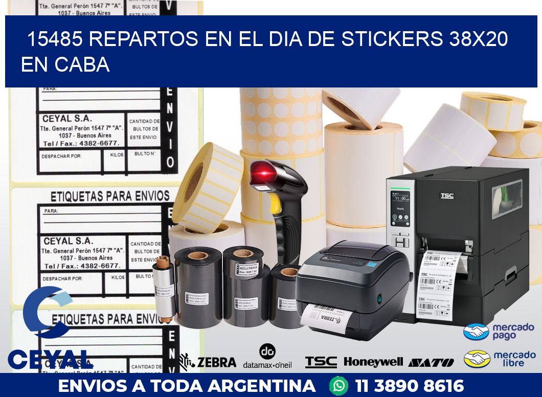 15485 REPARTOS EN EL DIA DE STICKERS 38X20 EN CABA