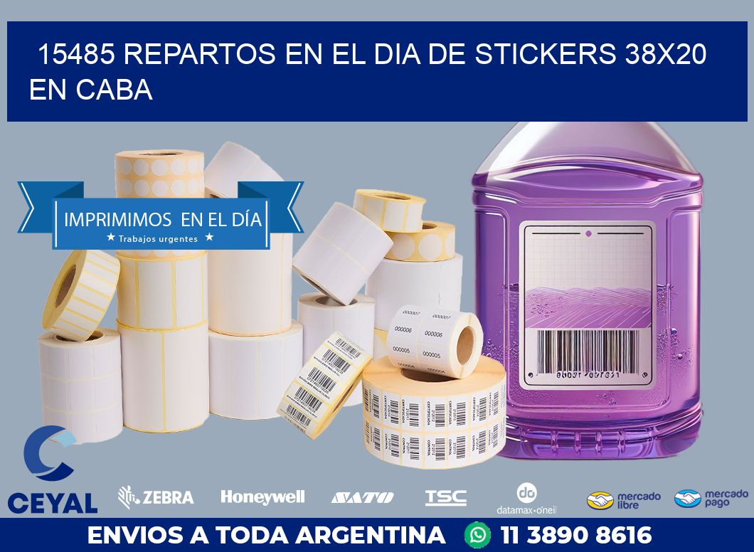 15485 REPARTOS EN EL DIA DE STICKERS 38X20 EN CABA