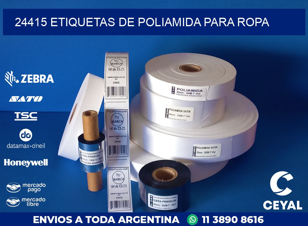 24415 ETIQUETAS DE POLIAMIDA PARA ROPA