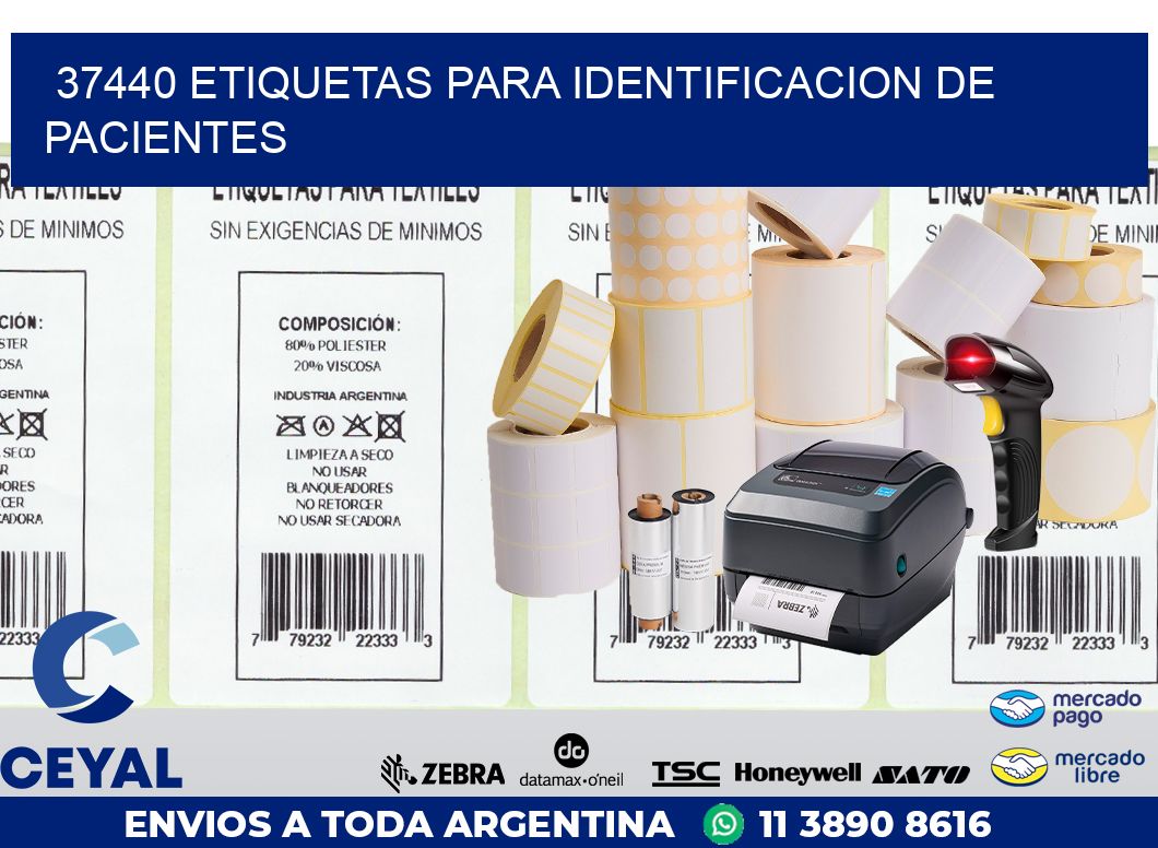 37440 ETIQUETAS PARA IDENTIFICACION DE PACIENTES