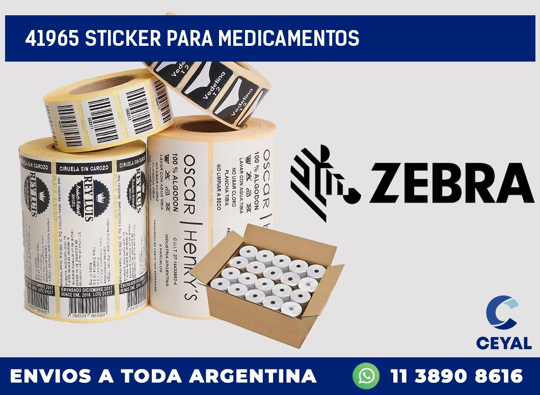 41965 STICKER PARA MEDICAMENTOS