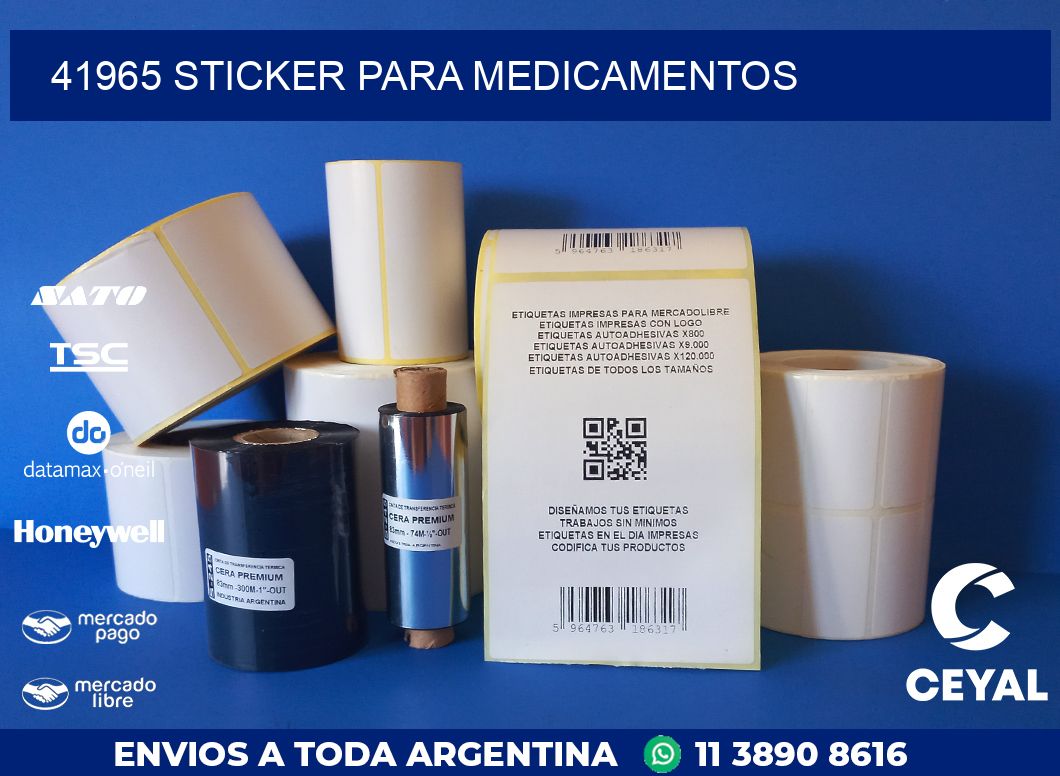 41965 STICKER PARA MEDICAMENTOS