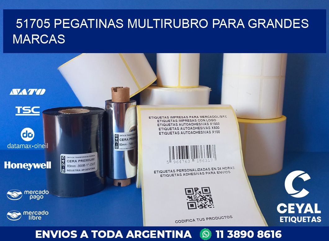 51705 PEGATINAS MULTIRUBRO PARA GRANDES MARCAS