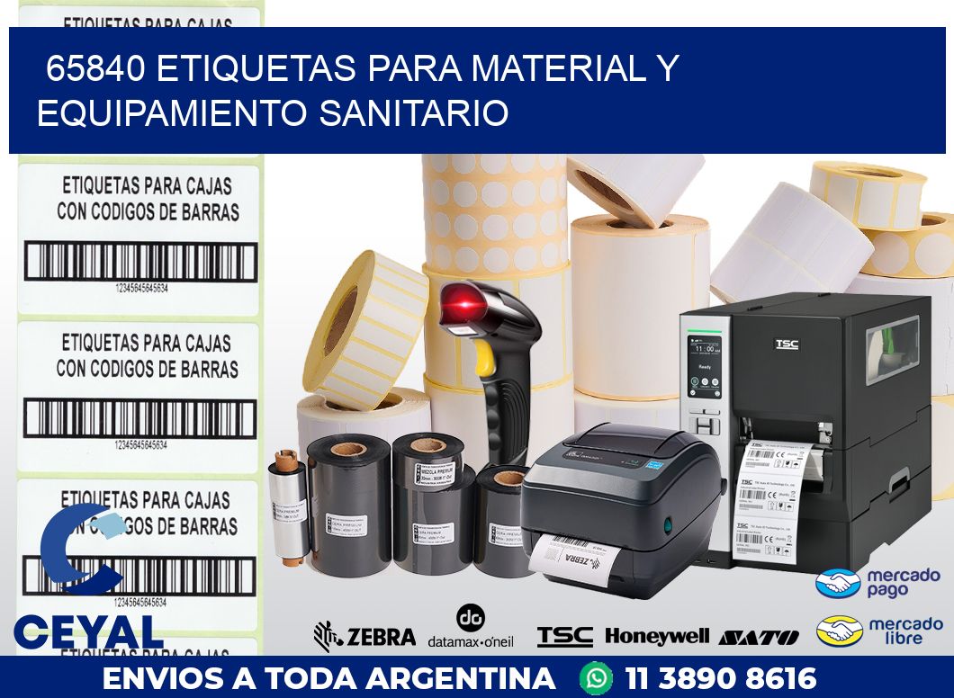 65840 ETIQUETAS PARA MATERIAL Y EQUIPAMIENTO SANITARIO