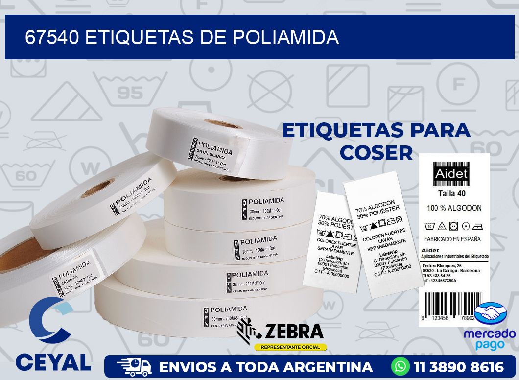 67540 ETIQUETAS DE POLIAMIDA