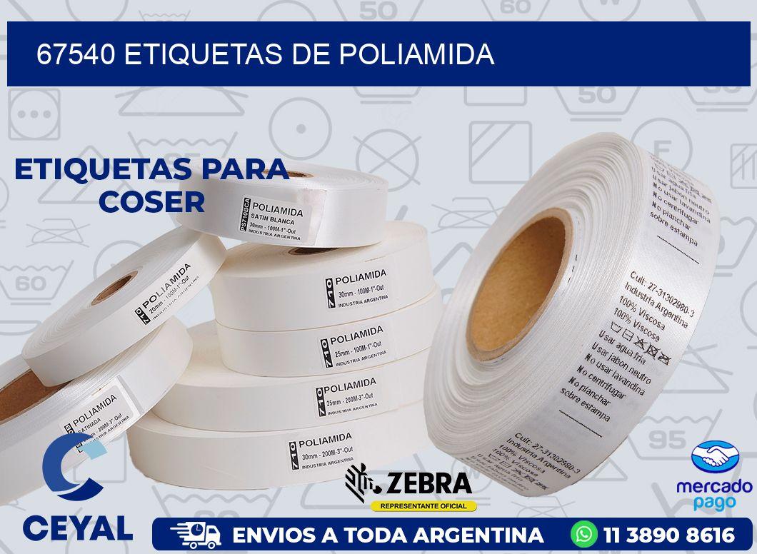 67540 ETIQUETAS DE POLIAMIDA